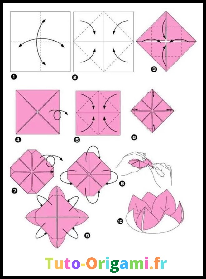 Tutoriel pour faire une Fleur de Lotus en origami