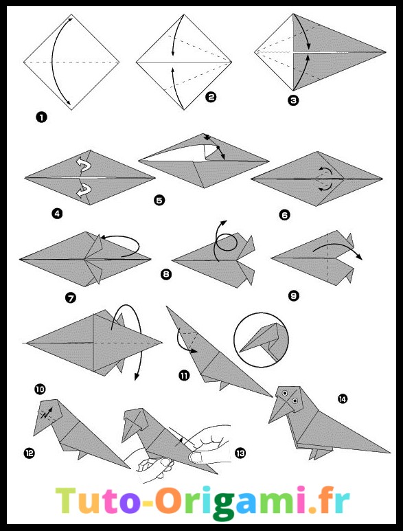 Tutoriel pour faire un corbeau en origami