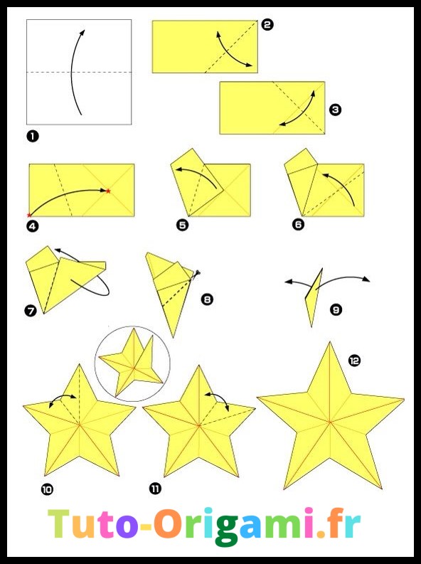 étoile en origami tutoriel facile