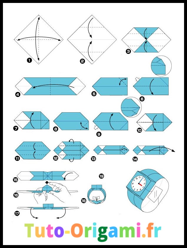 Tutoriel pour faire une montre en origami