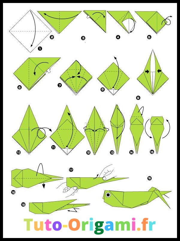 tutoriel sauterelle en origami niveau moyen